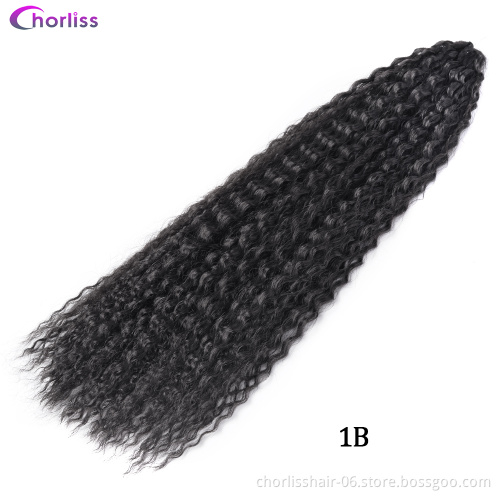 Wholesale Soft Goddess Deep Curly Ombre Kinky Curly Crochet Braids Afro 20 Inches Marley Hair Synthetic Braiding Hair Extensions